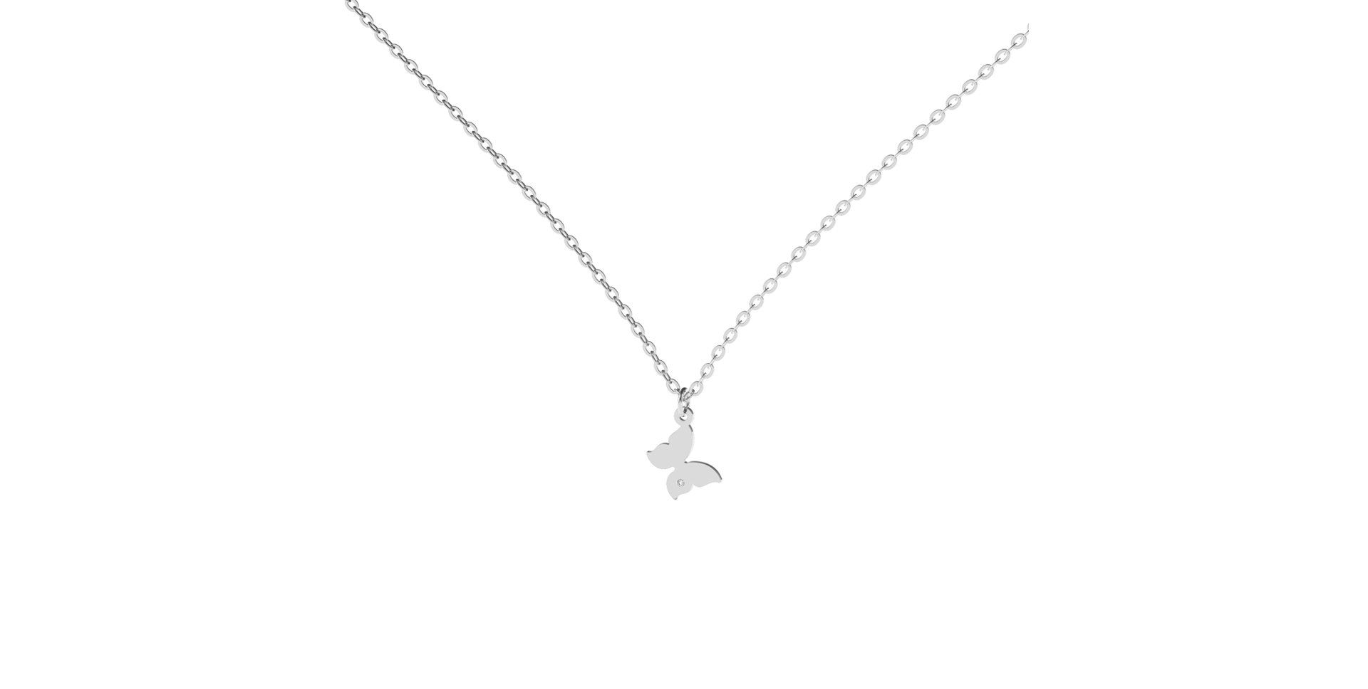 Náhrdelník s diamantem Lovely Butterfly