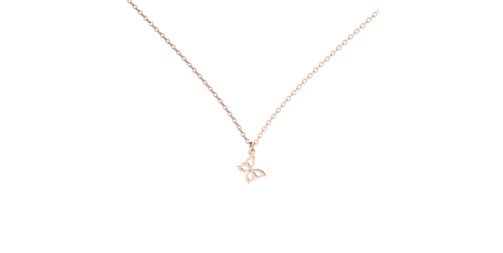 Náhrdelník s diamantem Extraordinary Butterfly