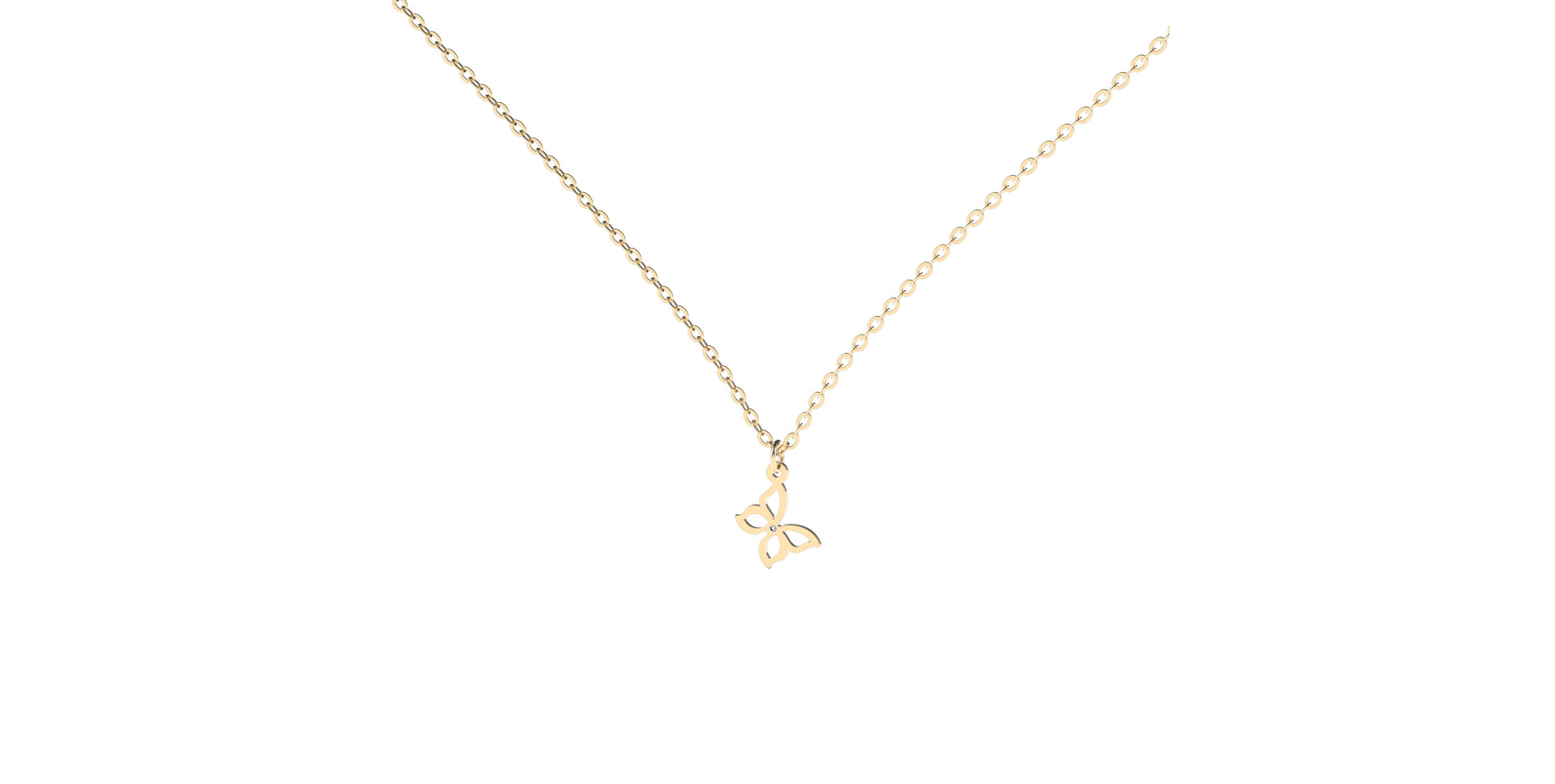 Náhrdelník s diamantem Extraordinary Butterfly