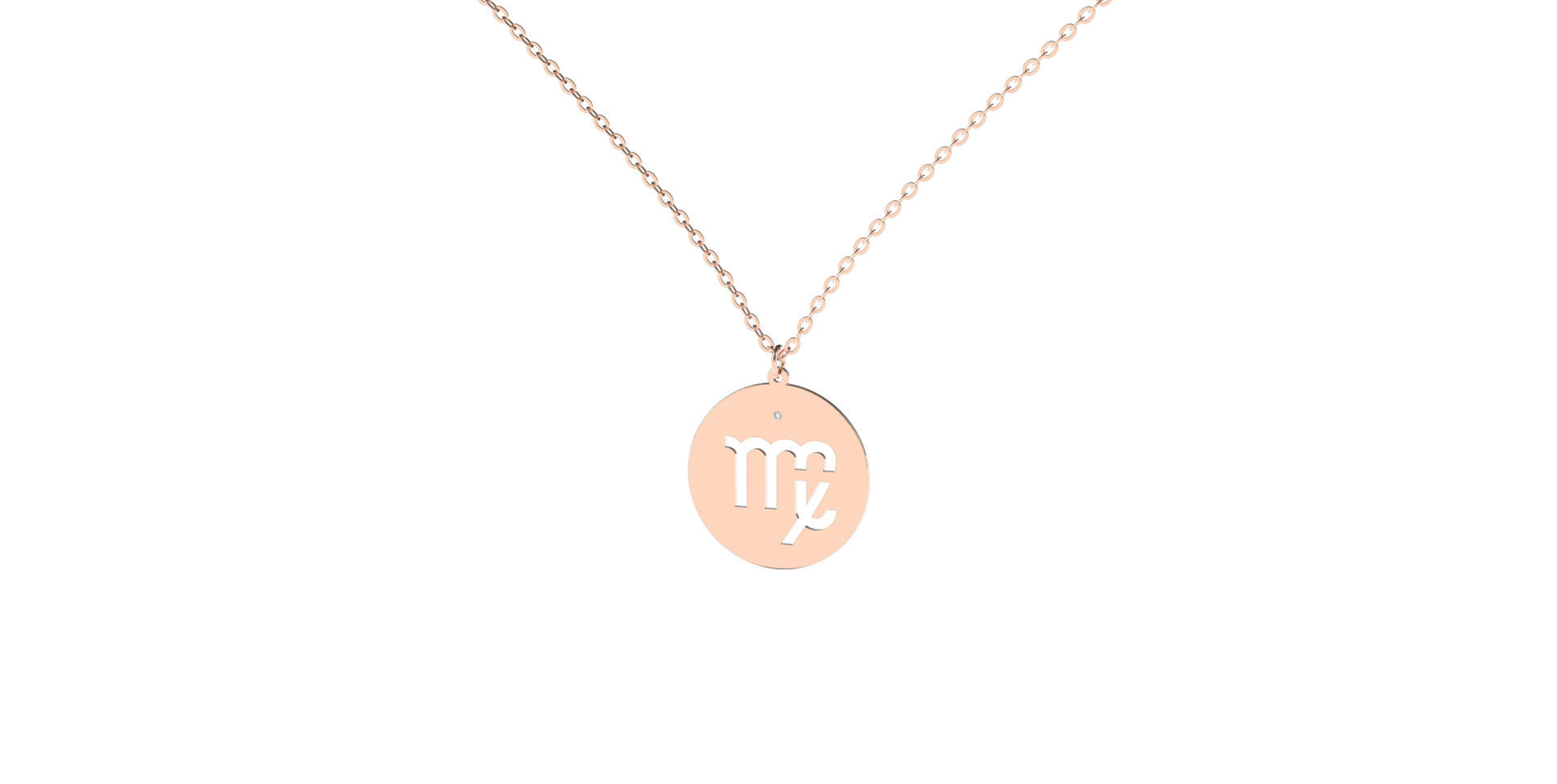 Náhrdelník s diamantem Virgo