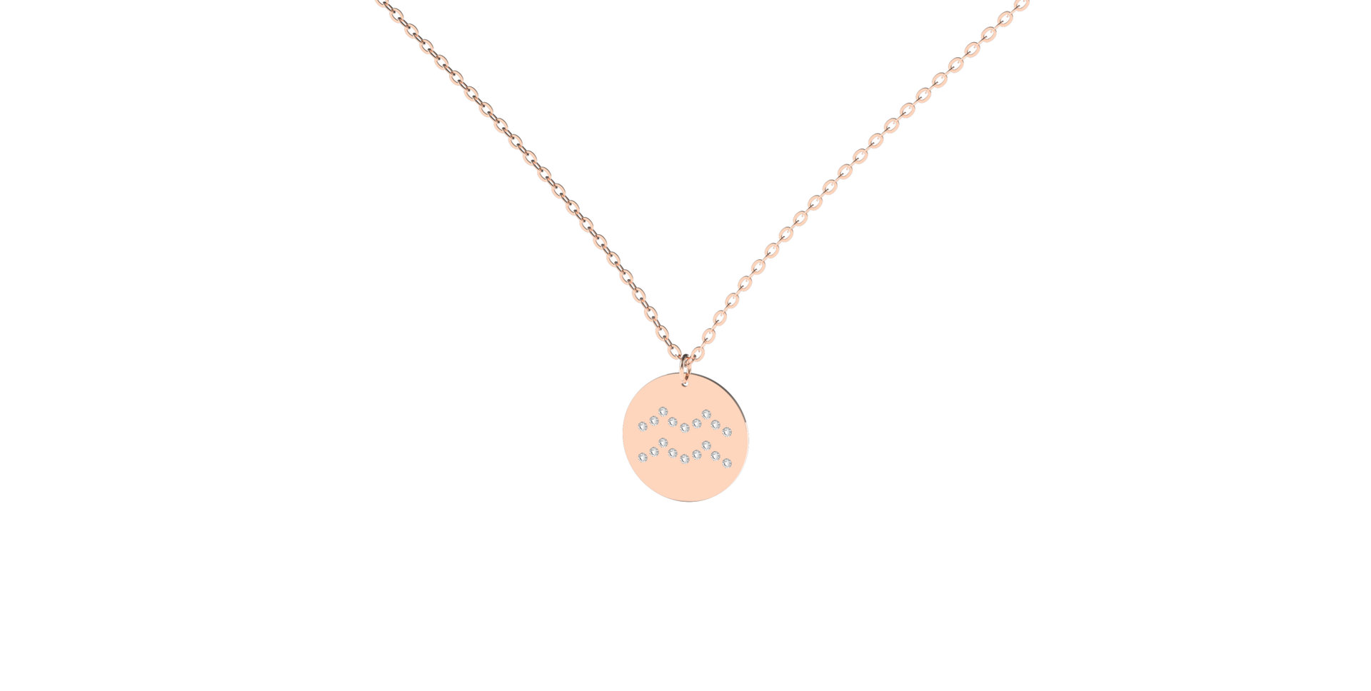 Náhrdelník s diamanty Aquarius