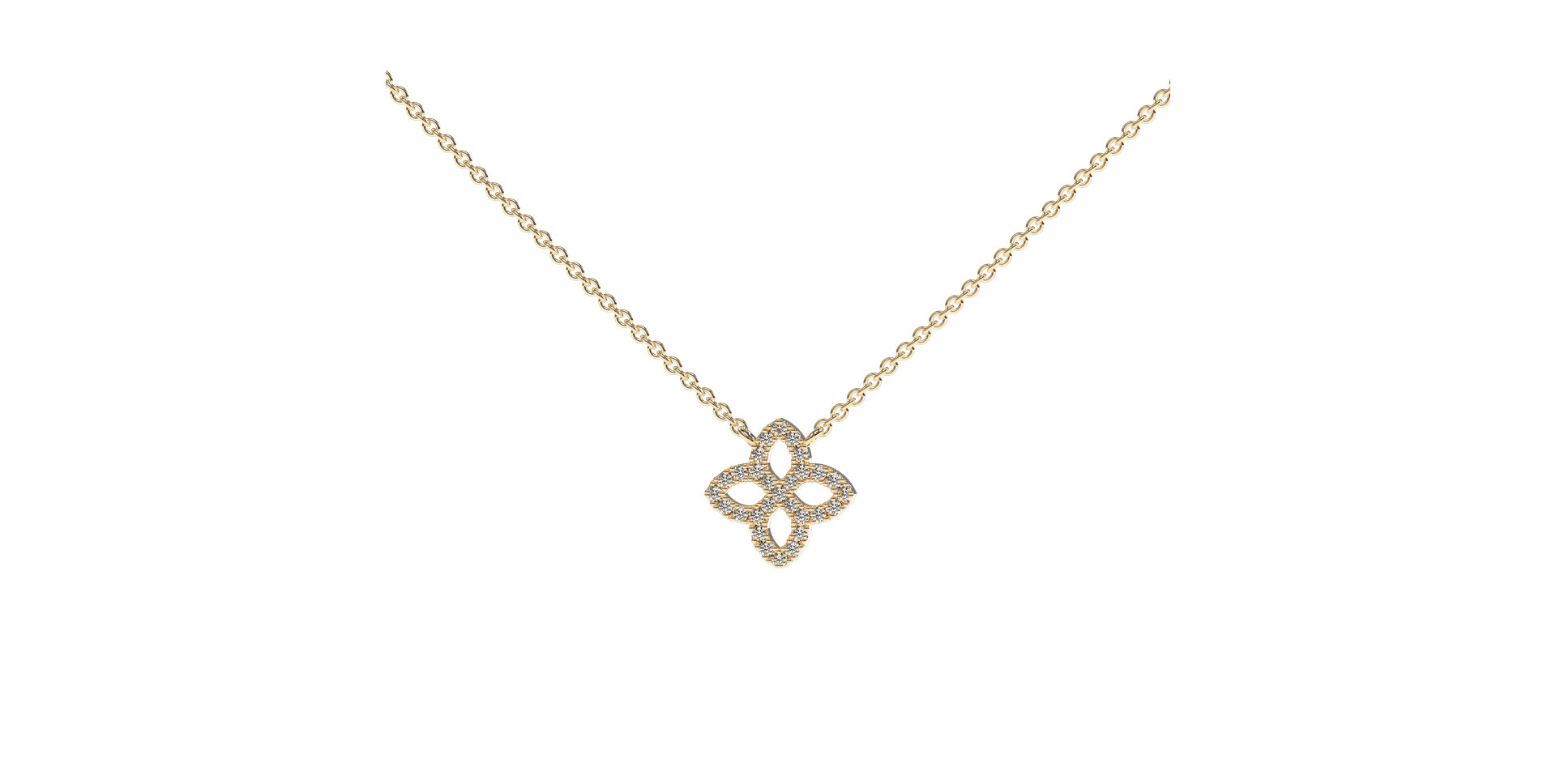 Náhrdelník s diamanty Glamorous Petals