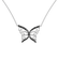 Náhrdelník s černými a bílými diamanty Butterfly2