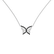Náhrdelník s černými a bílými diamanty Shiny Butterfly2