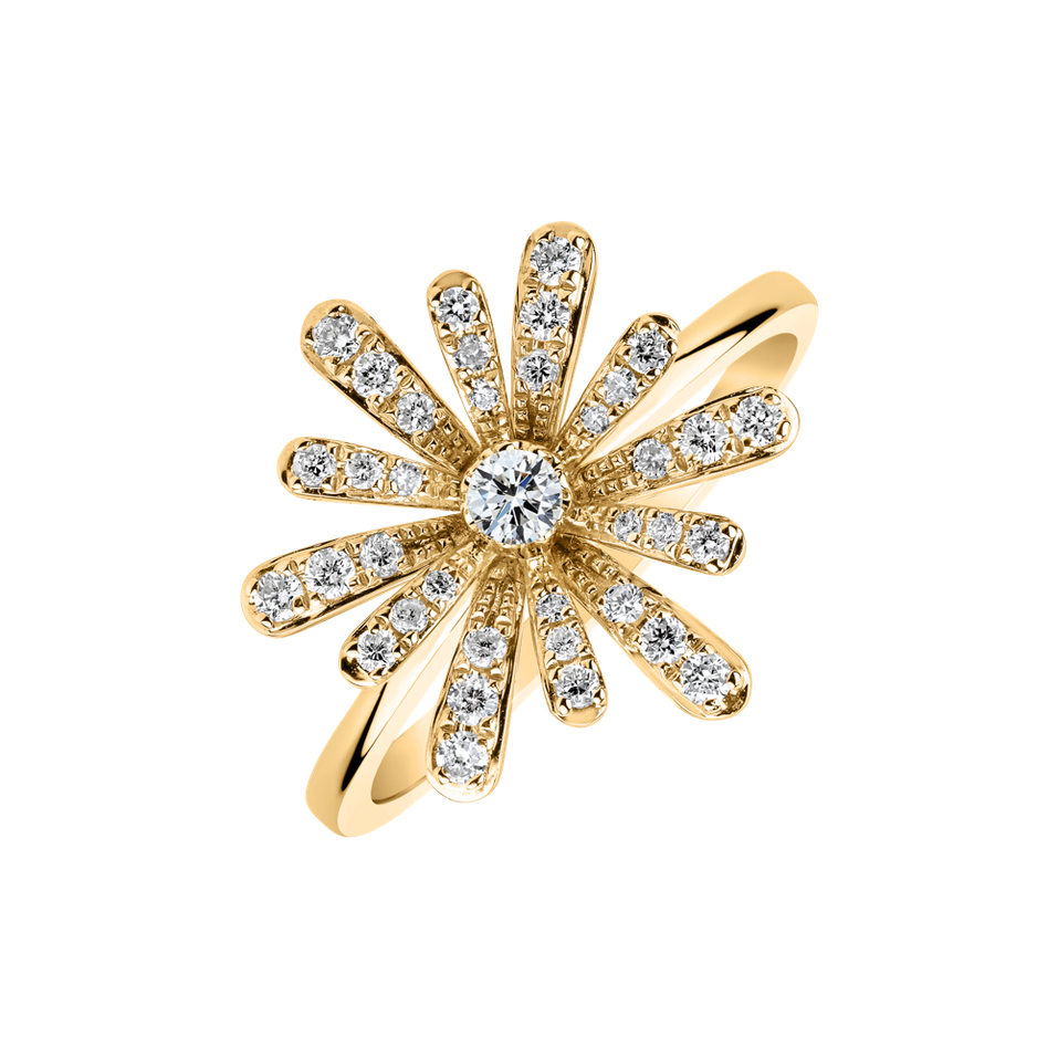 Prsten s diamanty Starflower