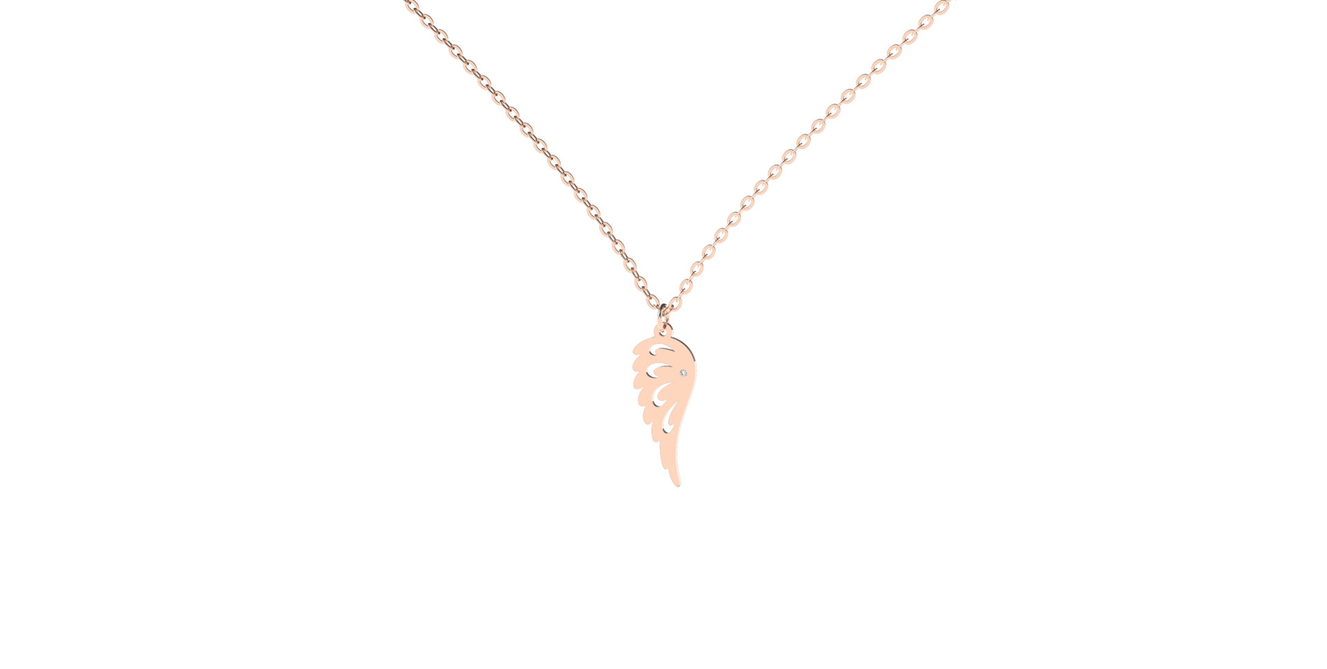 Náhrdelník s diamantem Heaven Wing