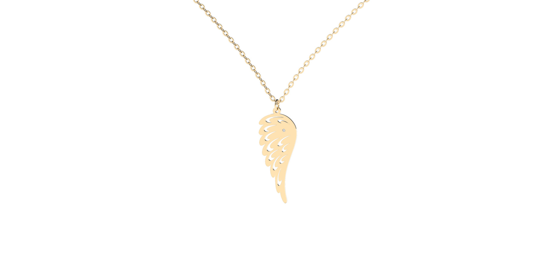 Náhrdelník s diamantem Guardian Wing