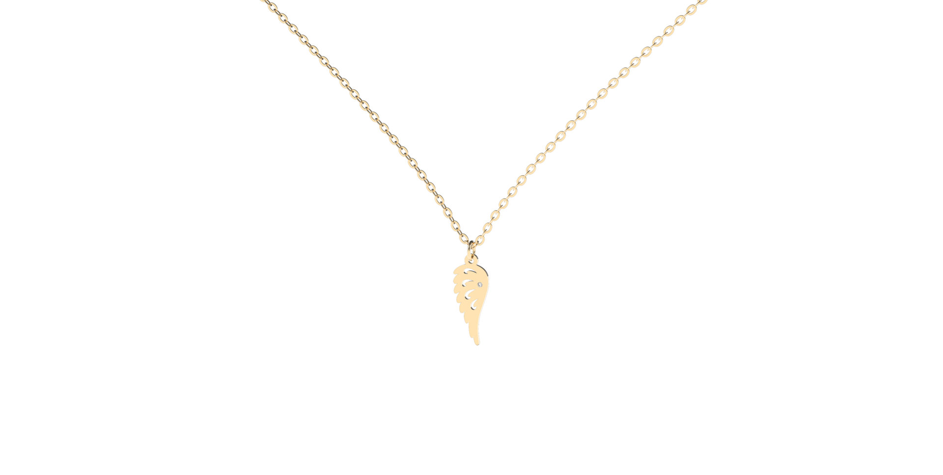 Náhrdelník s diamantem Diamond Wing