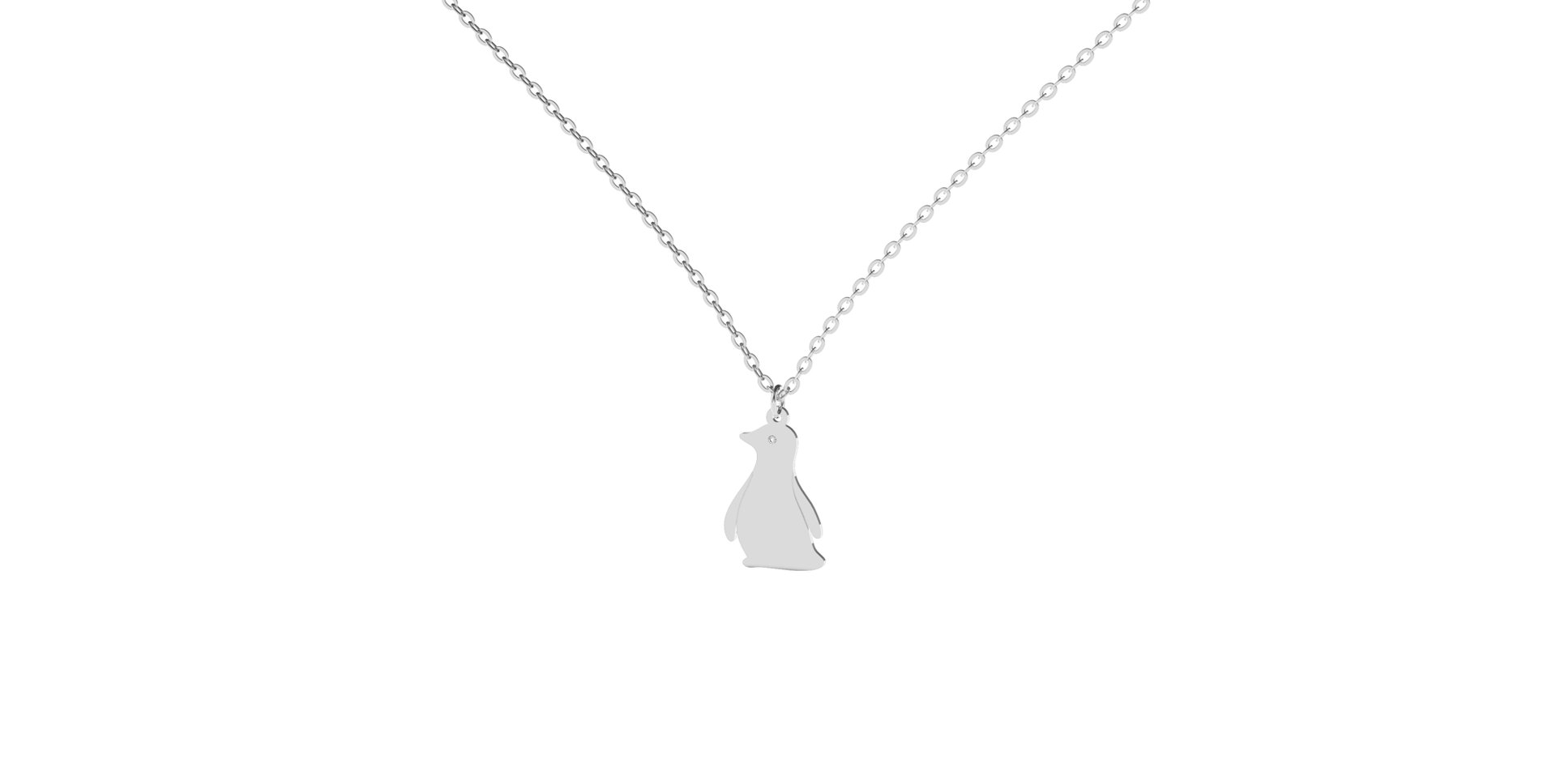 Náhrdelník s diamantem Penguin