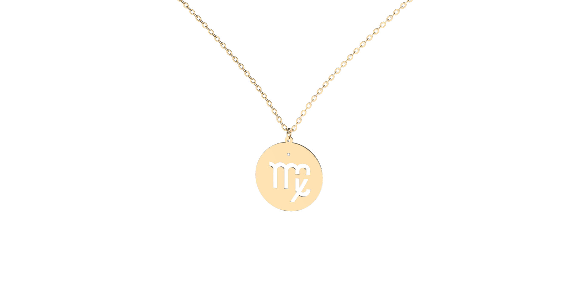 Náhrdelník s diamantem Virgo