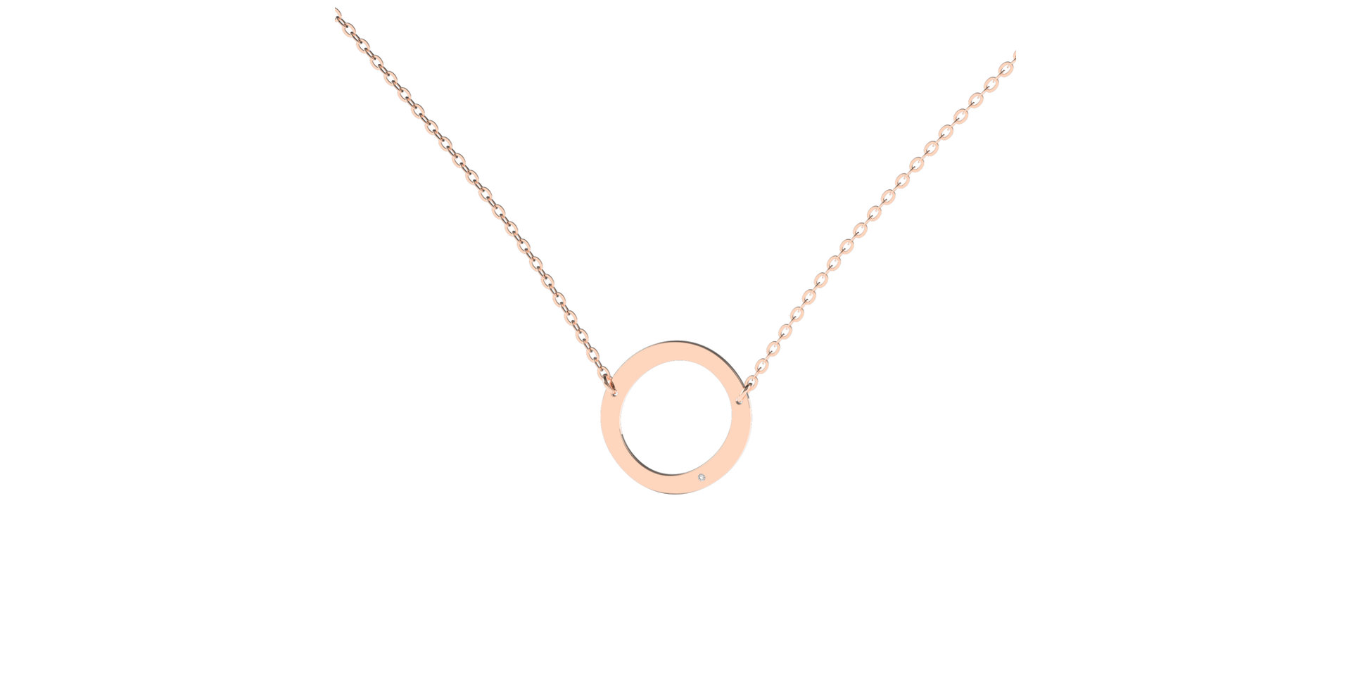 Náhrdelník s diamantem Big Line O