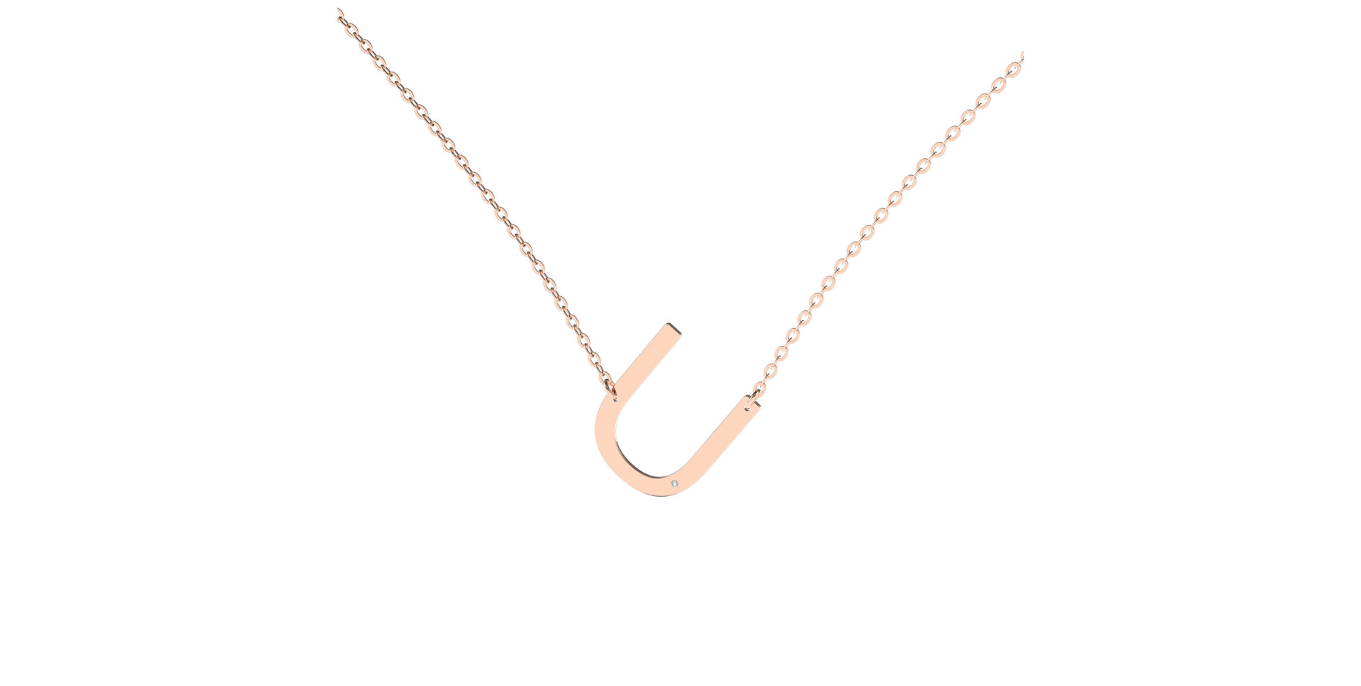 Náhrdelník s diamantem Big Line U