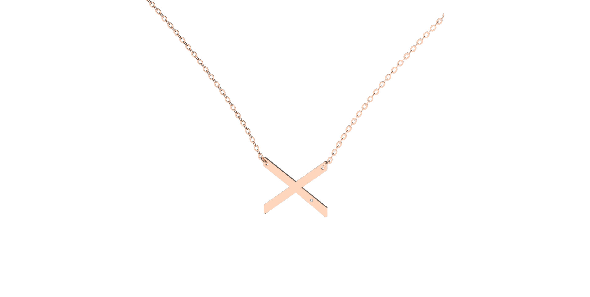 Náhrdelník s diamantem Big Line X
