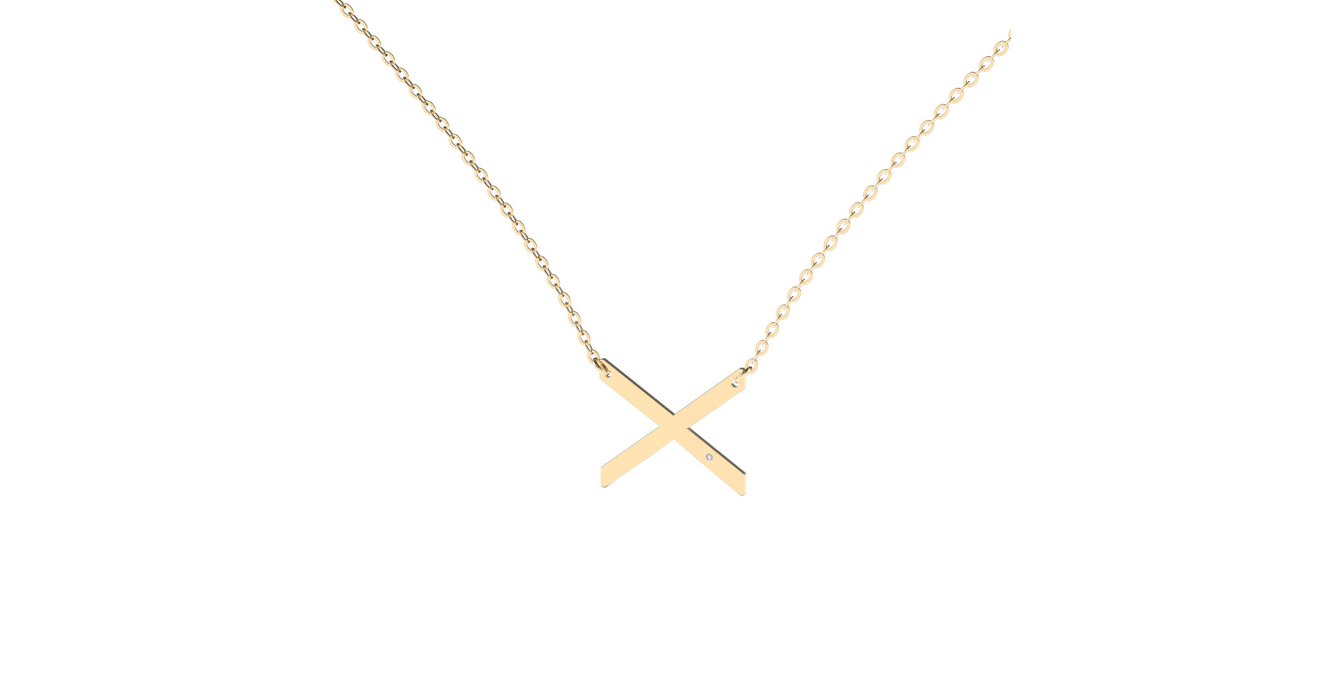 Náhrdelník s diamantem Big Line X