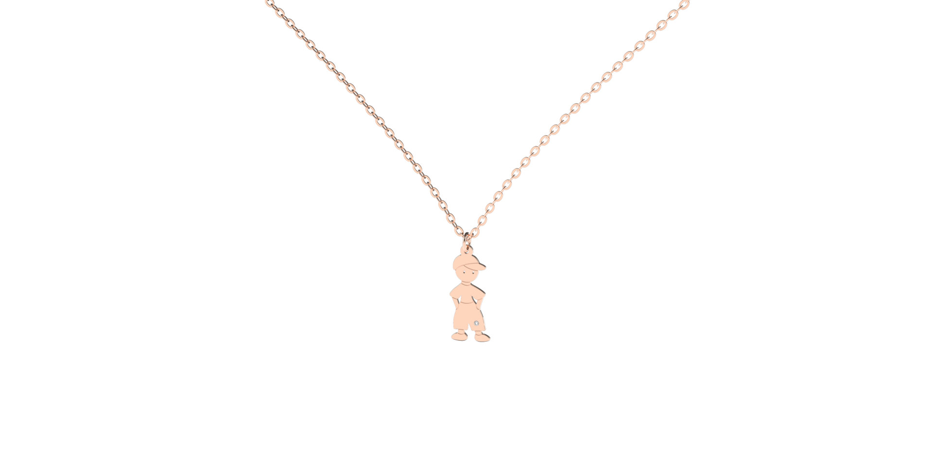 Náhrdelník s diamantem Boy