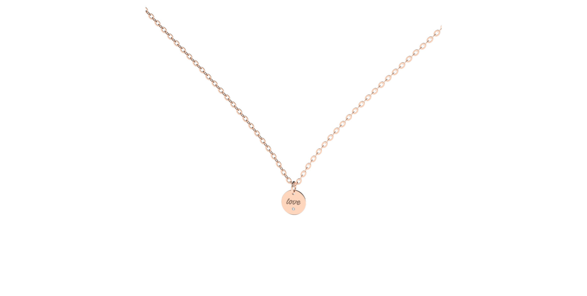 Náhrdelník s diamantem Love Circle