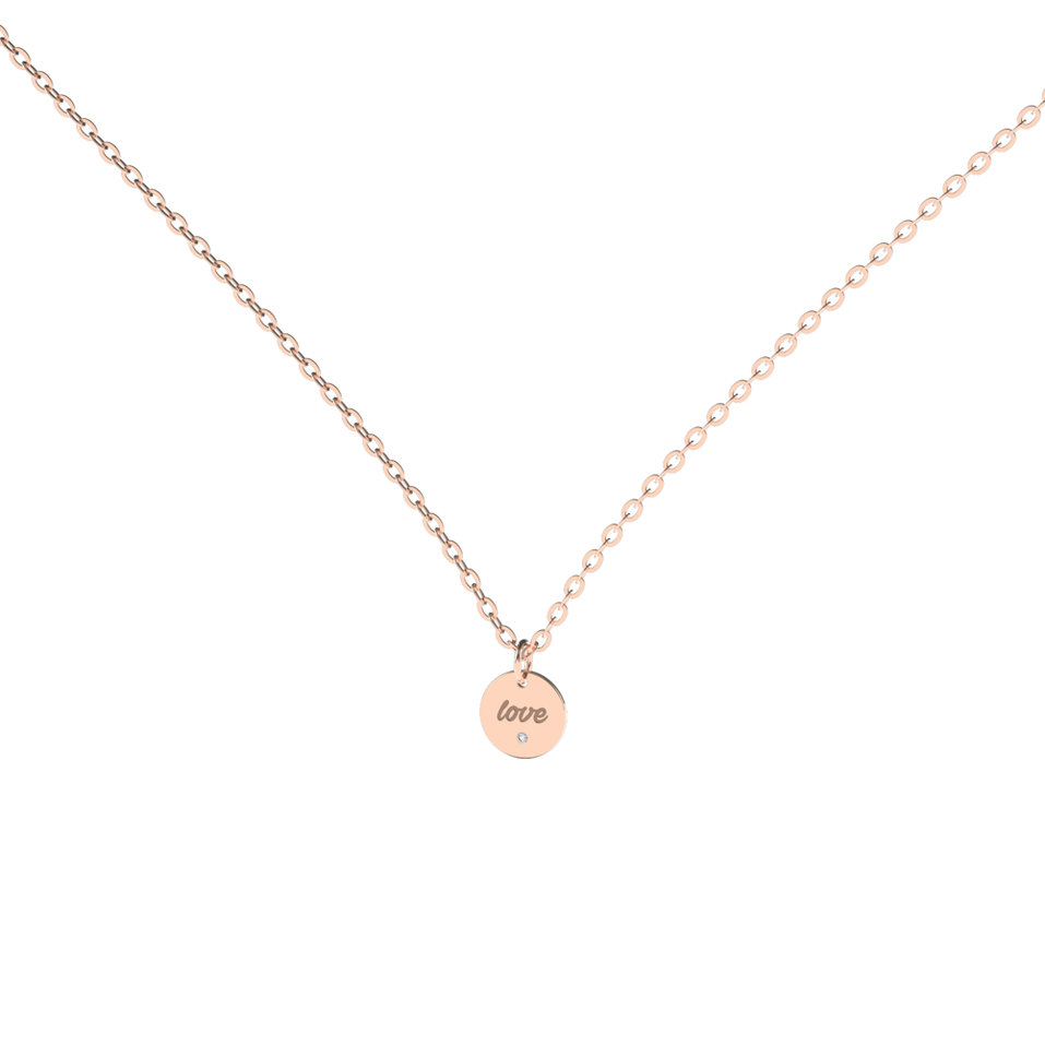 Náhrdelník s diamantem Love Circle