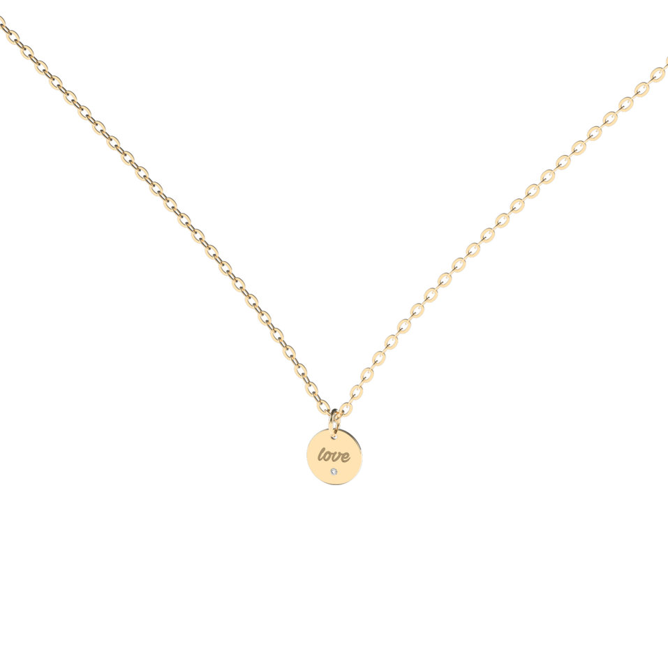 Náhrdelník s diamantem Love Circle