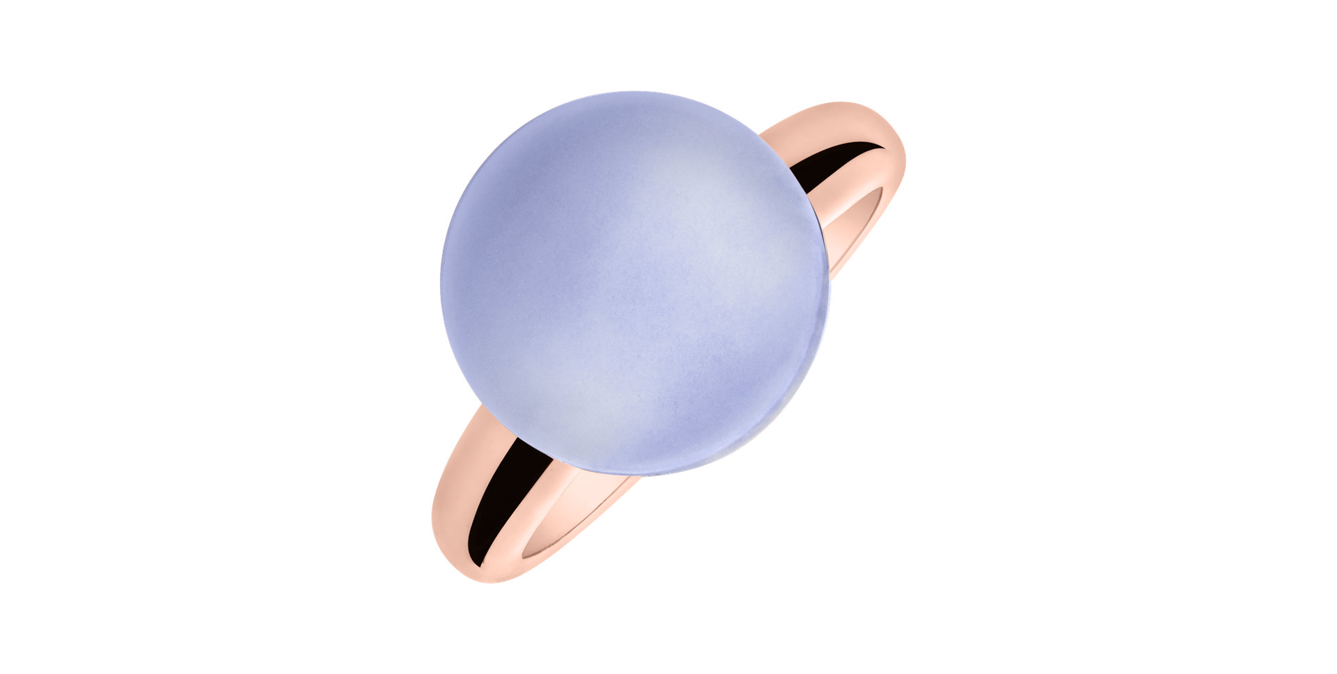Prsten s chalcedonem blue Round Bonbon