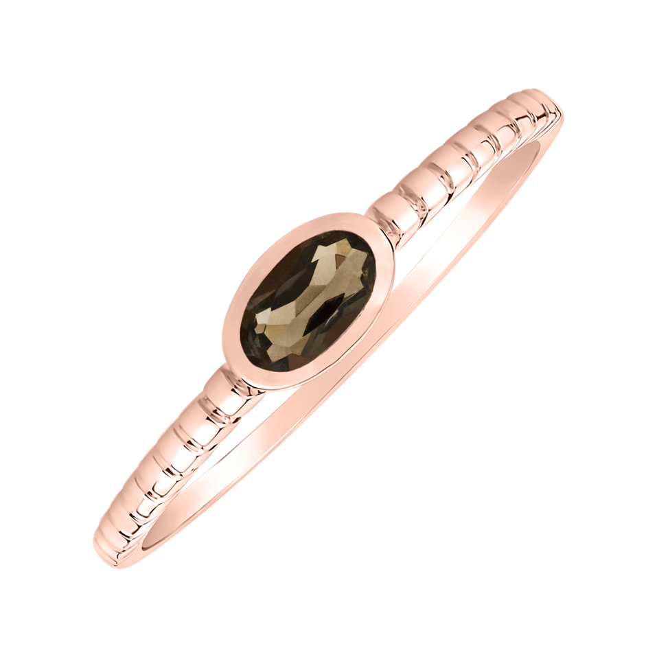 Prsten se smoky quartzem Bonbon