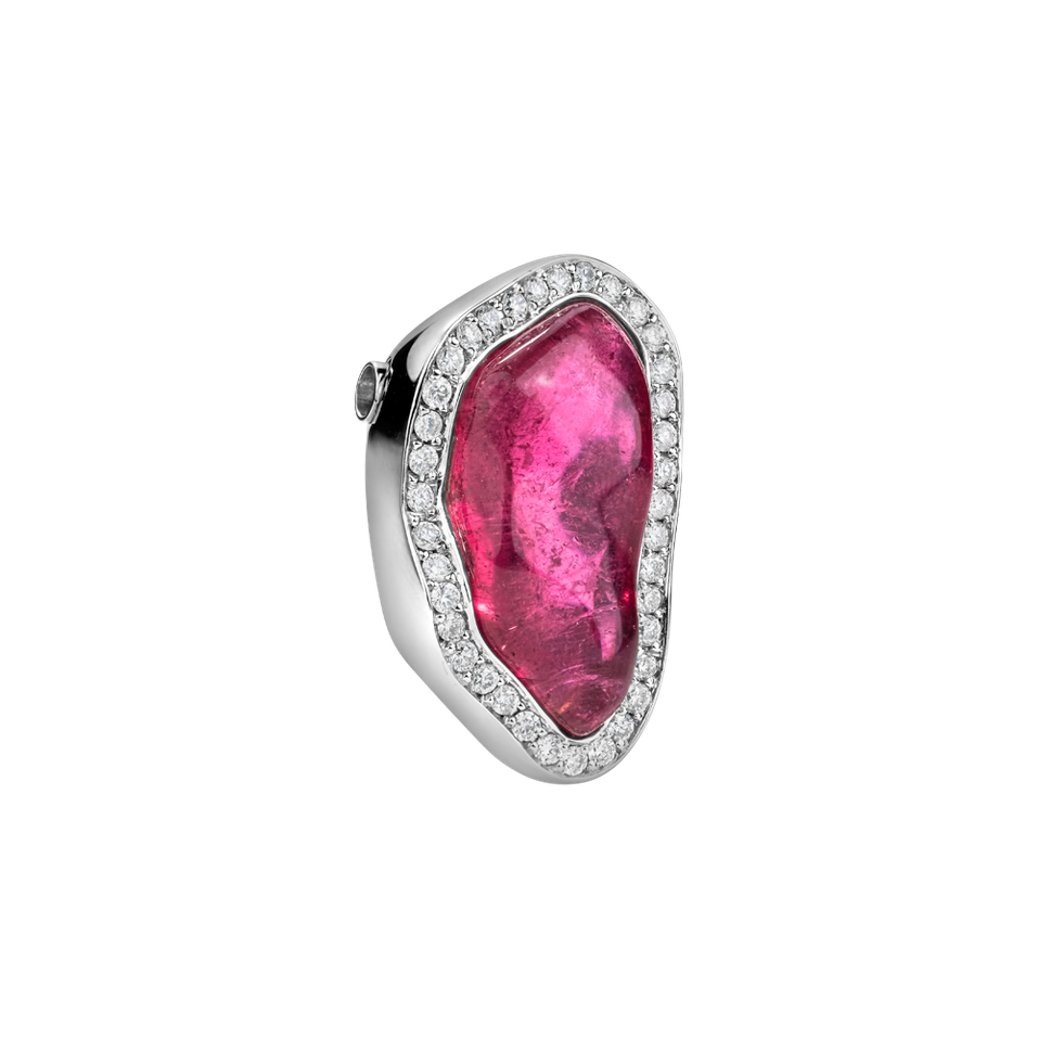 Přívěs s diamanty a turmalínem Flamma Rosa