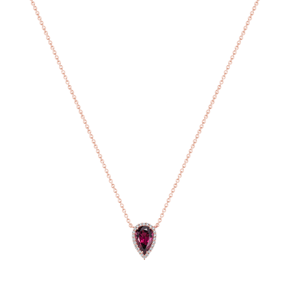 Náhrdelník s diamanty a turmalínem Imperial Drop