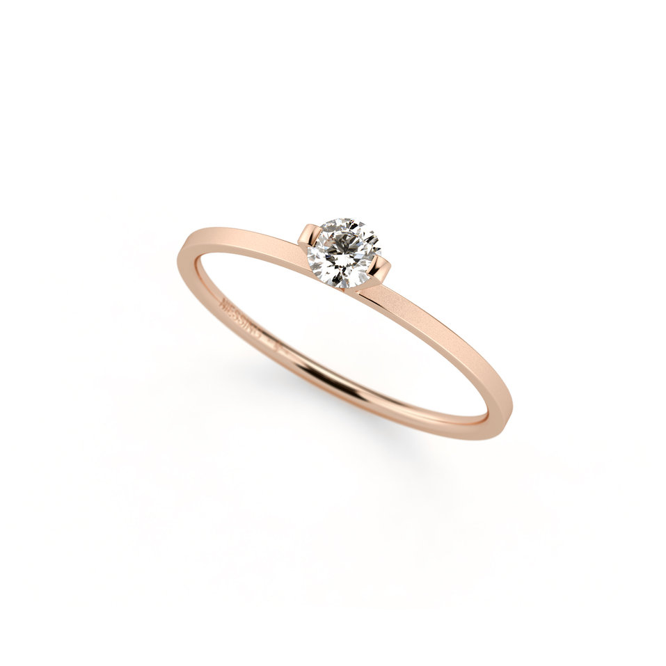 Prsten s diamantem Princess