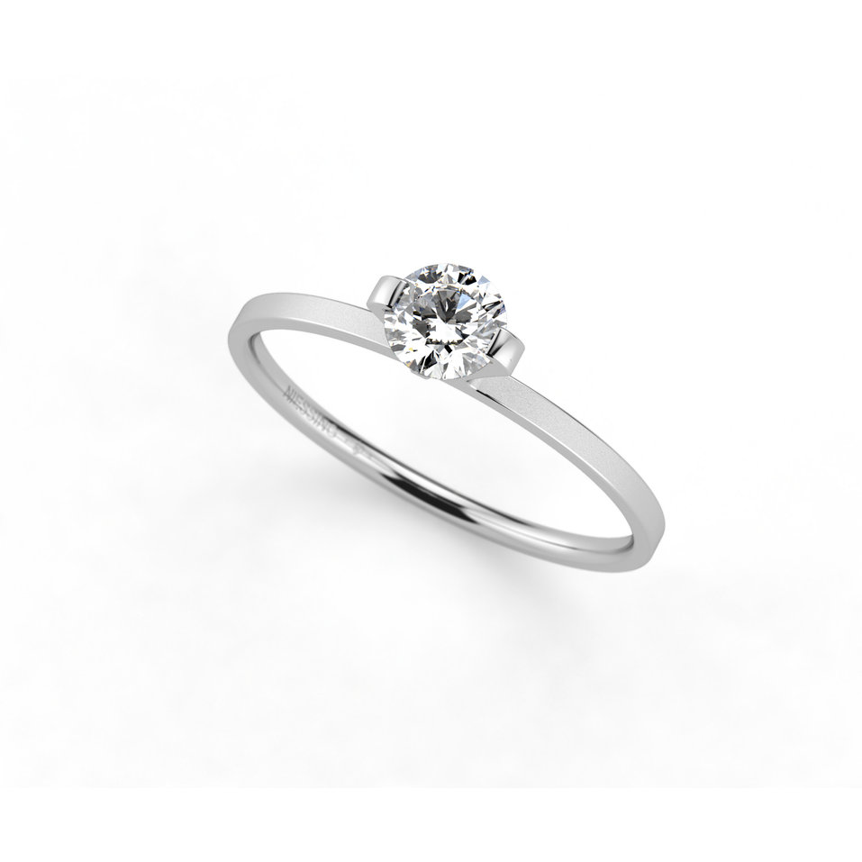 Prsten platina s diamantem Princess Ring