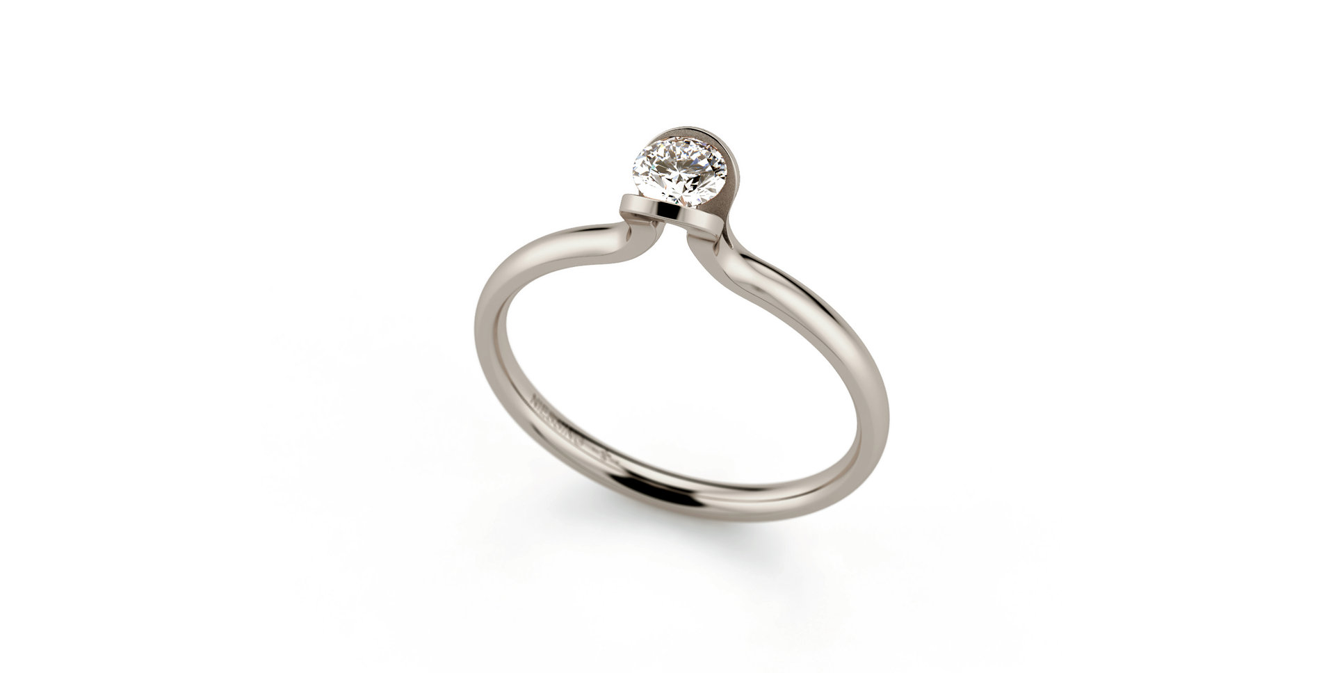 Prsten s diamantem Lotus