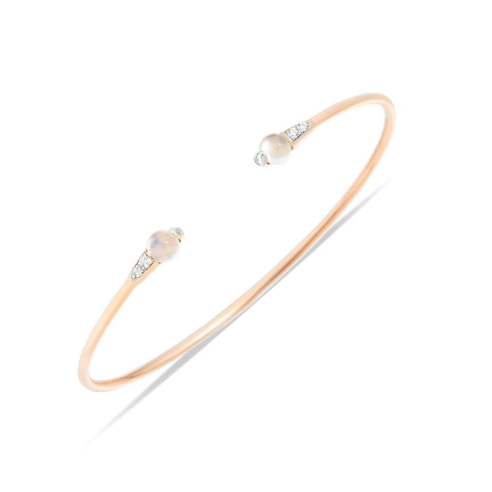 Náramek s diamanty a měsíčním kamenem M'Ama Non M'Ama Pavé