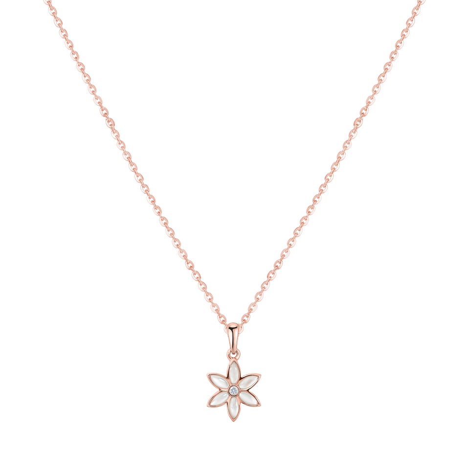 Přívěs s diamantem a perletí Floral Symphony