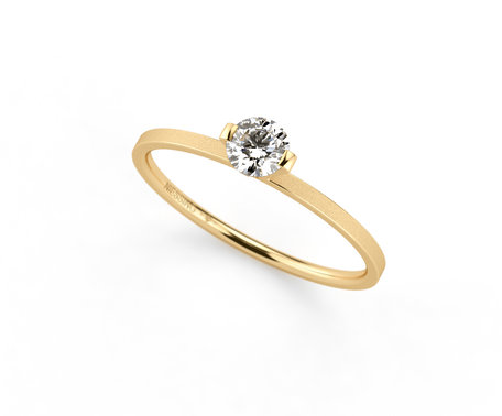 Prsten s diamantem Princess