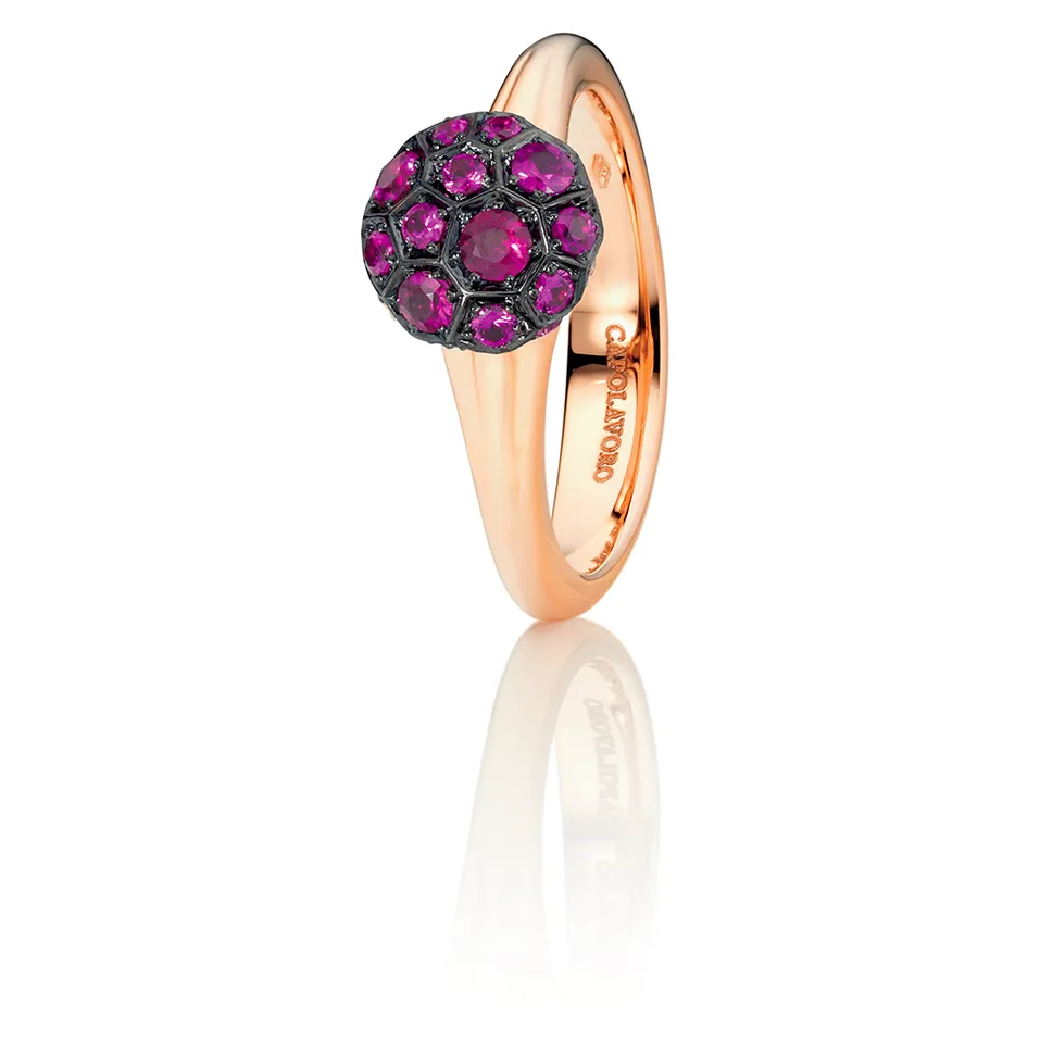 Prsten s růžovým safírem Fiore Magico