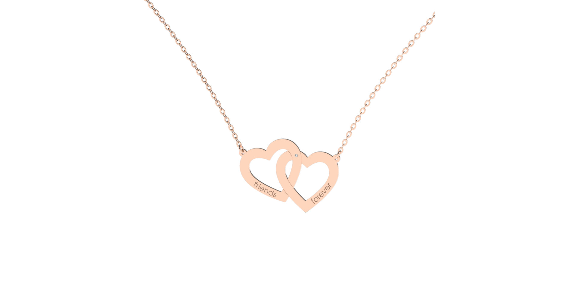 Náhrdelník s diamantem Friends Forever