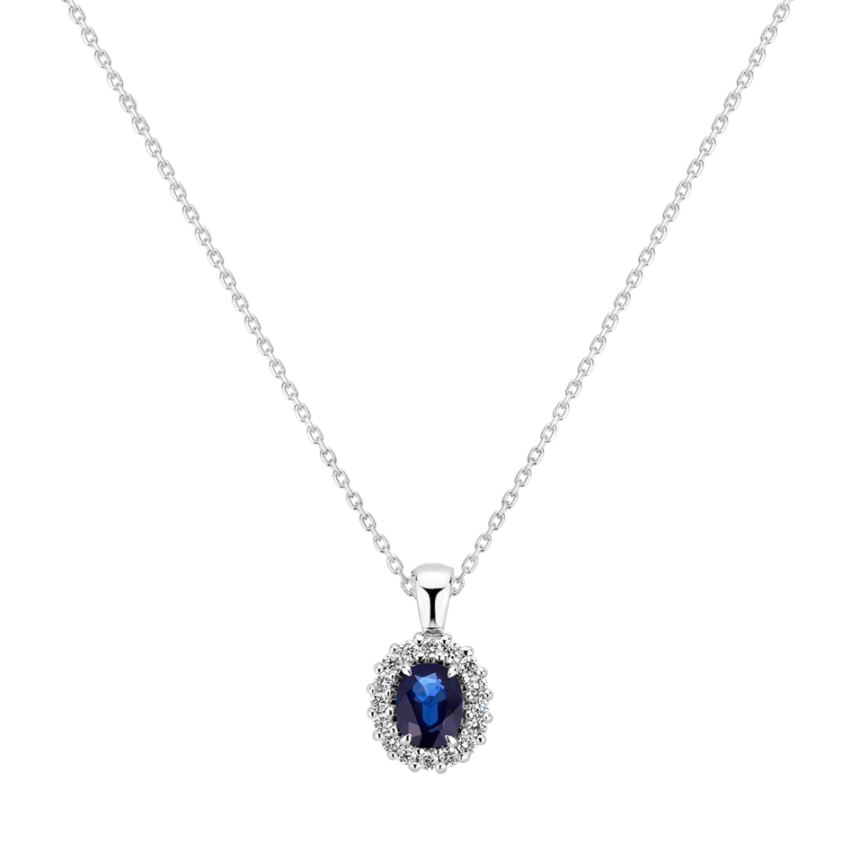Přívěsek s diamanty a safírem Cassandra