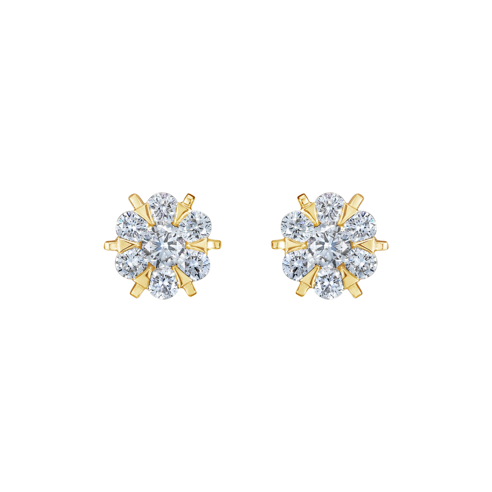 Náušnice s diamanty Flowery