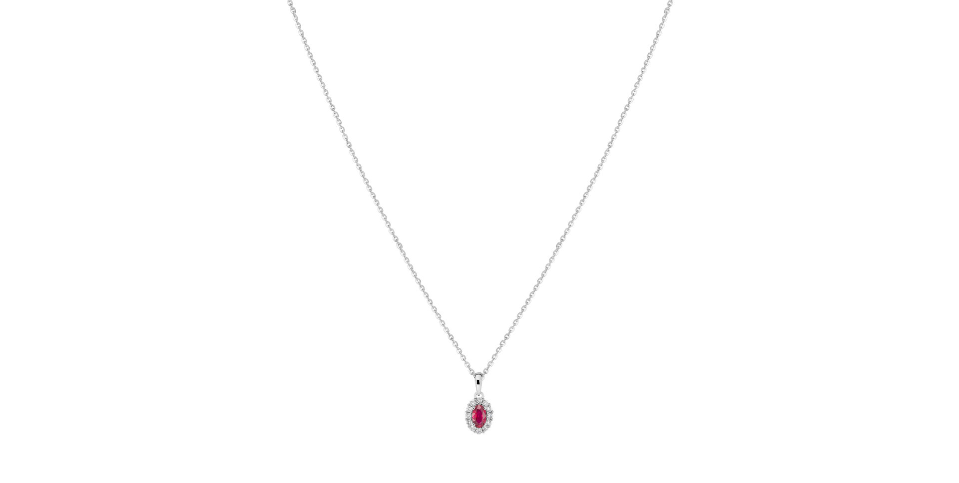 Náhrdelník s diamanty a rubínem Maeve