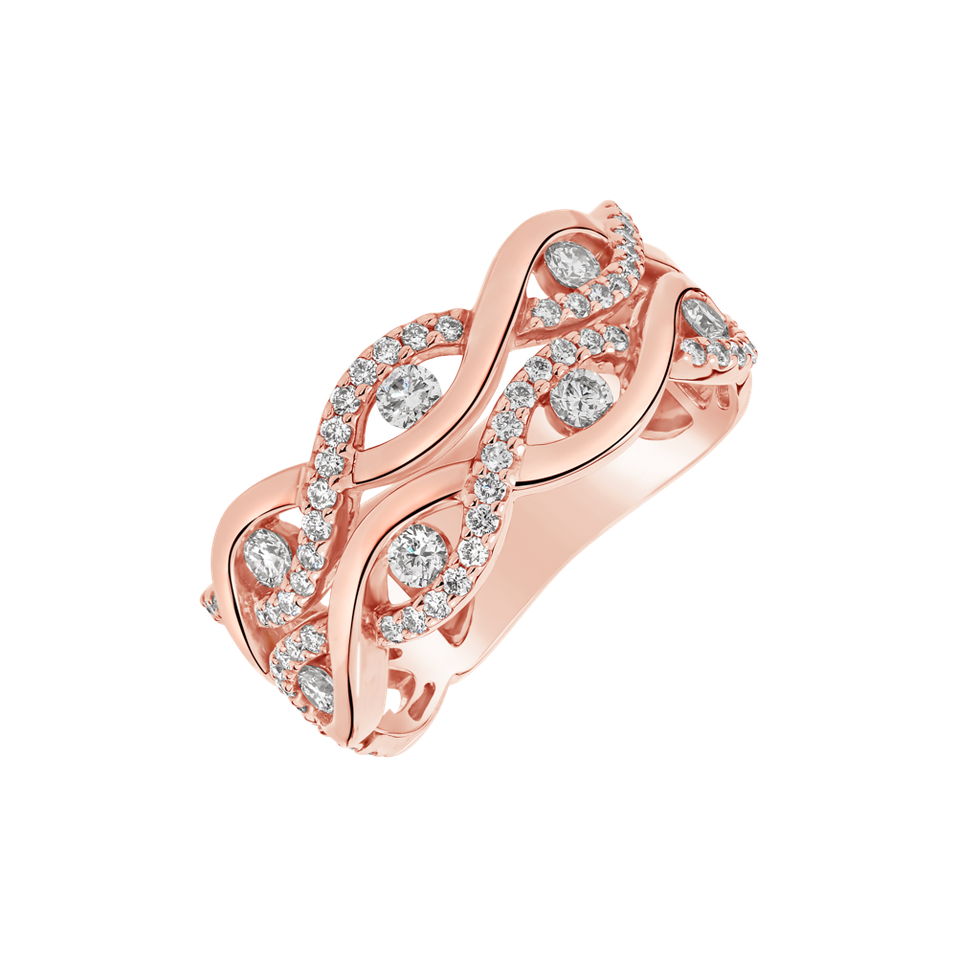Prsten s diamanty Interlace
