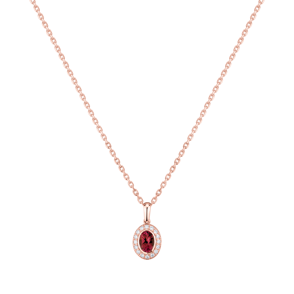 Přívěsek s rubínem a diamanty Lovely Amulet