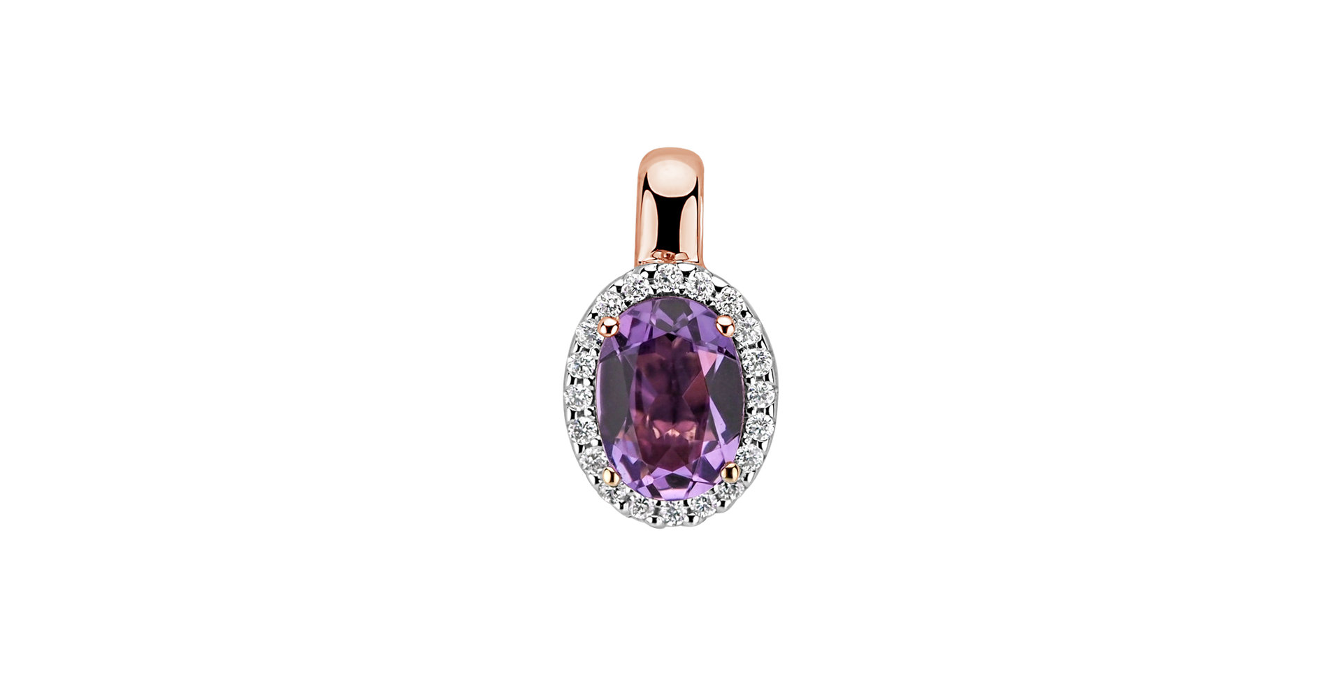 Přívěs s diamanty a ametystem Nobelia