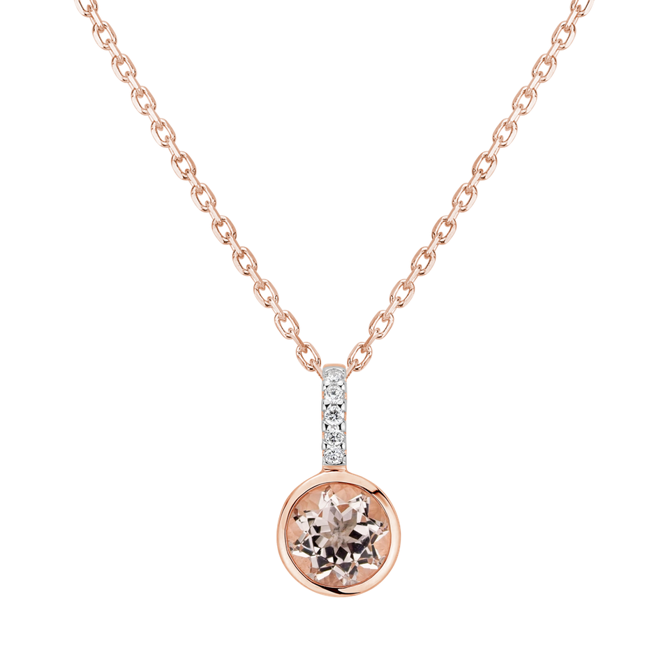 Přívěs s diamanty a morganitem Stella