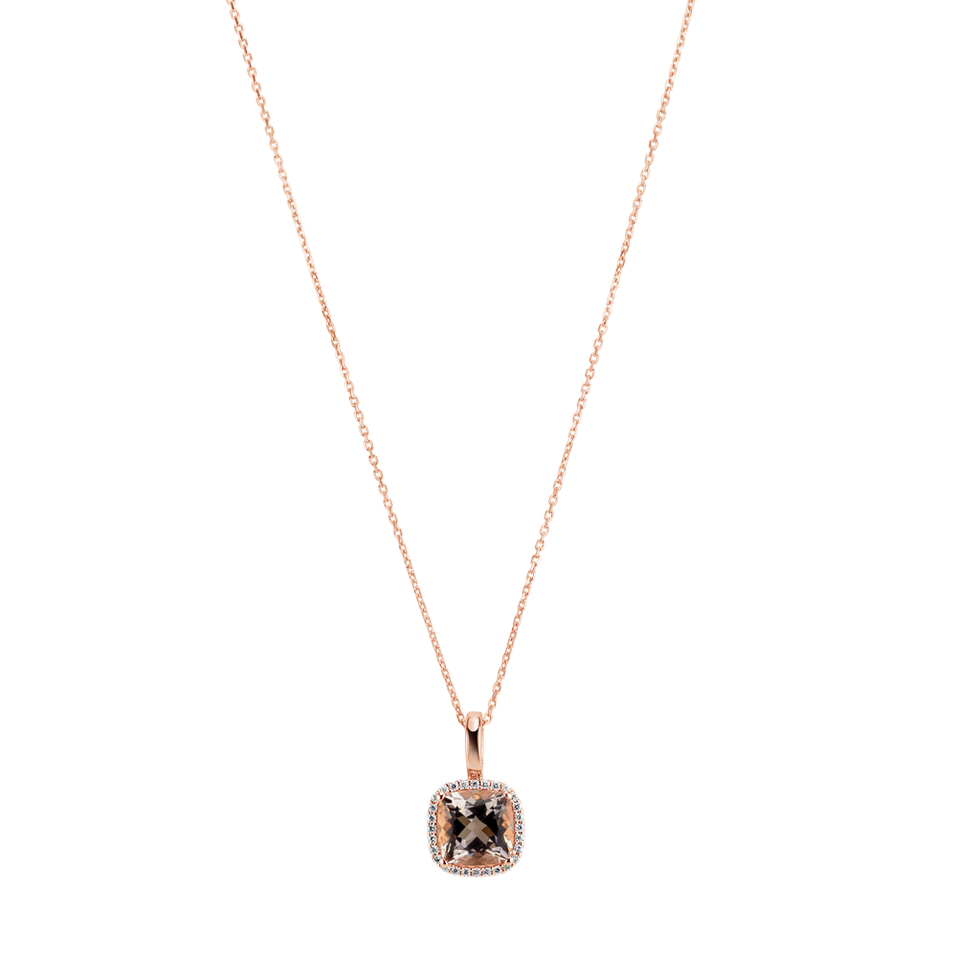 Přívěs s diamanty a morganitem Lumen