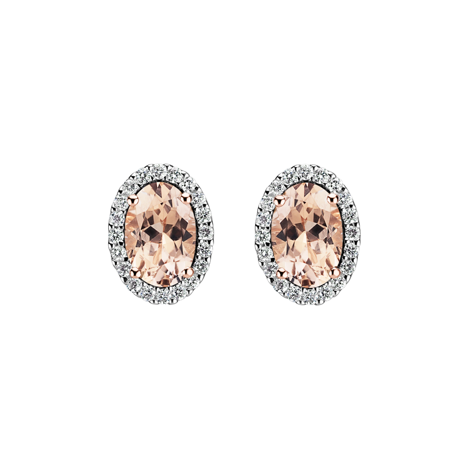 Prsten s diamanty a morganitem Celestine