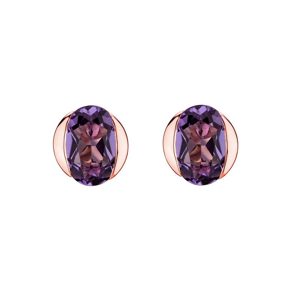 Naušnice s ametystem Rosaire