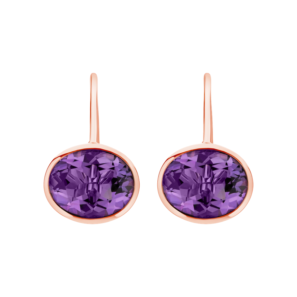 Naušnice s ametystem Soline