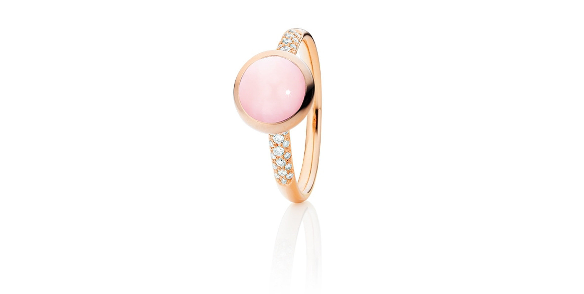 Prsten s diamanty a opálem Velluto