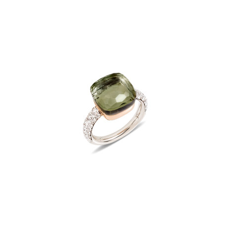 Prsten s diamanty a ametystem Nudo Maxi Ring