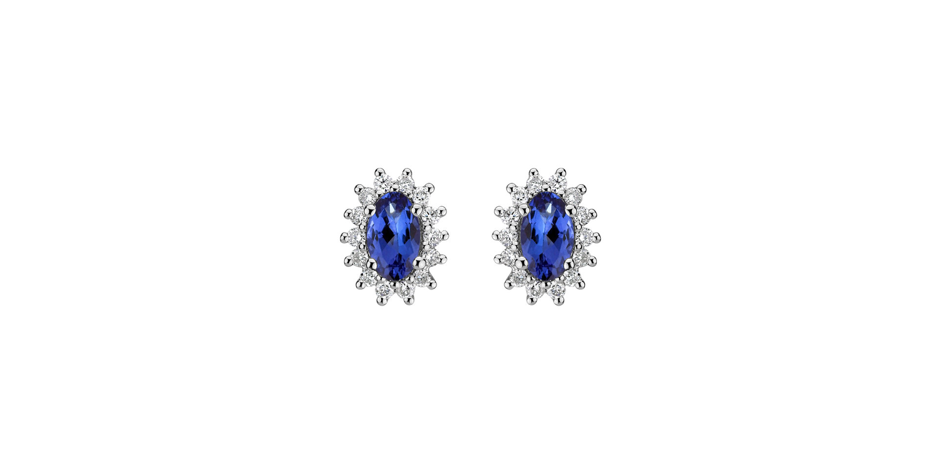 Náušnice s tanzanitem a diamanty Princess Sparkle