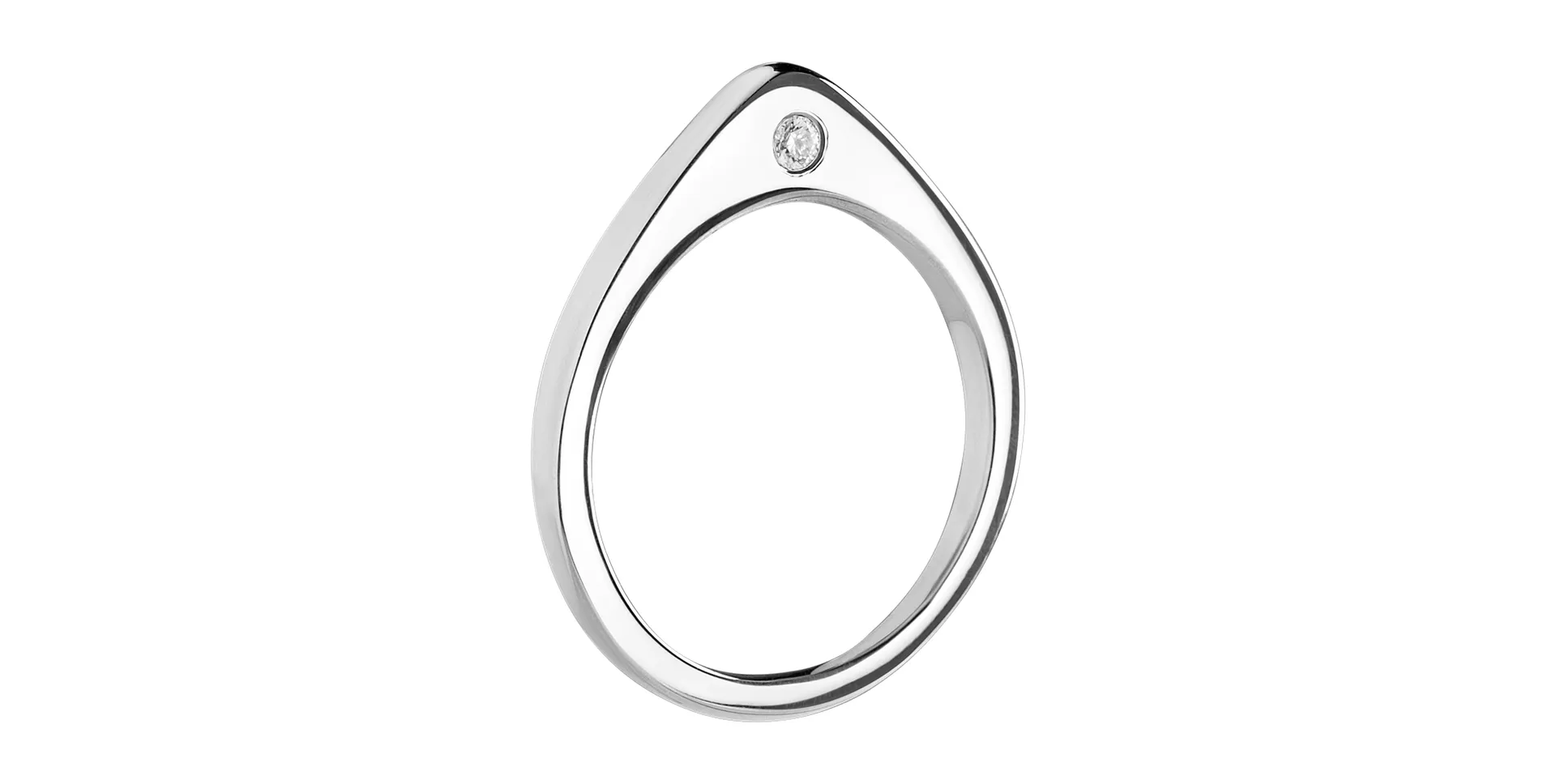 Prsten s diamantem Triangulum