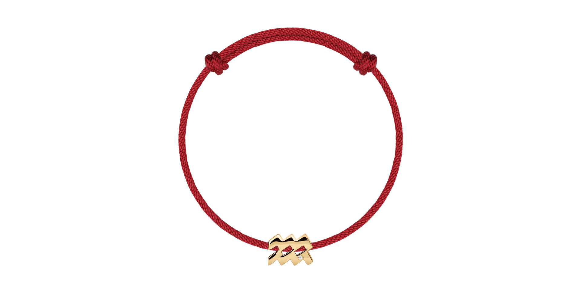 Diamantový náramek se šňůrkou Aqurius